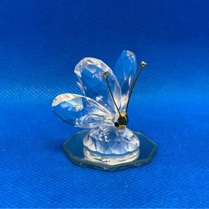 Swarovski Crystal Butterfly with Gold Antenna